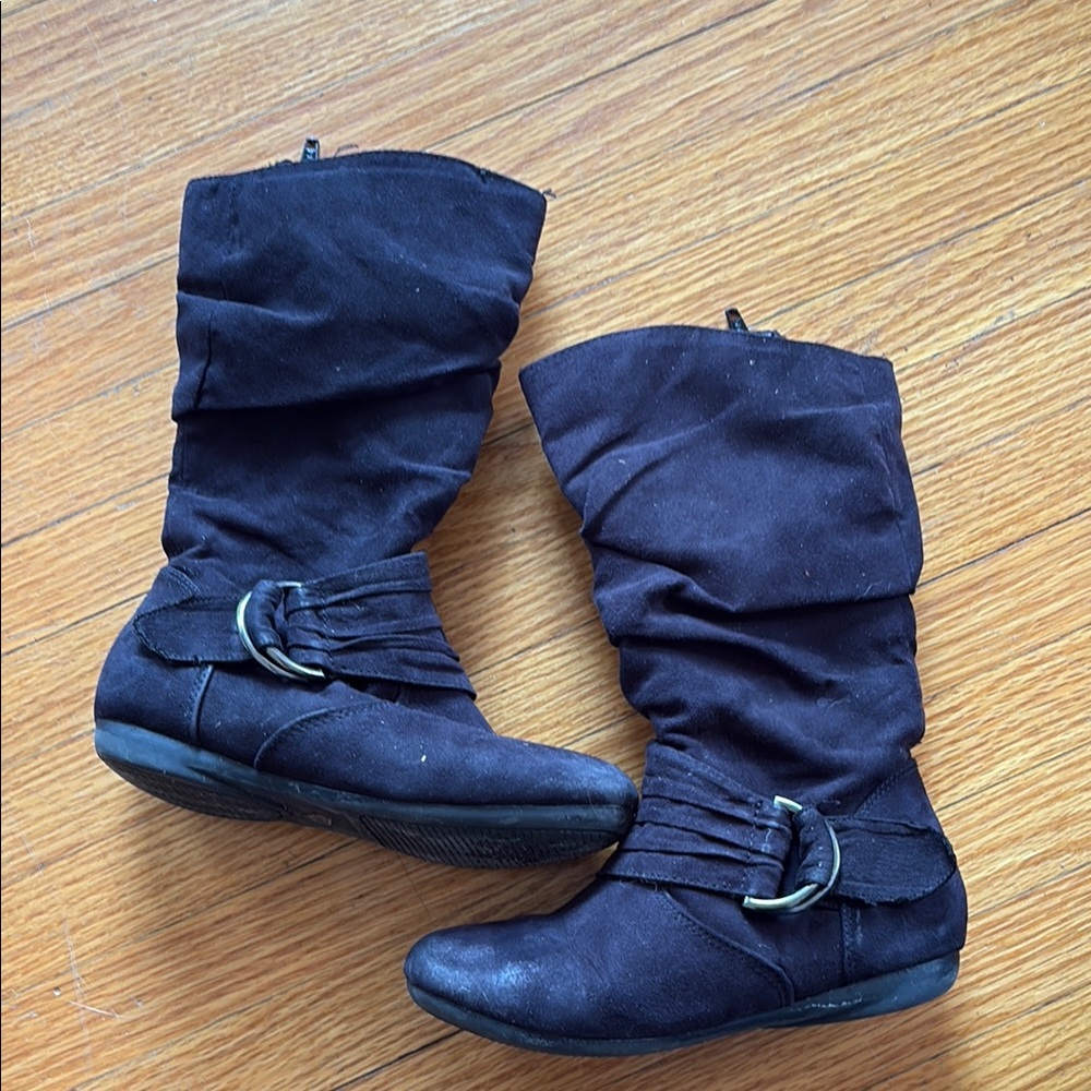 Girl's Fashion Black Boots - Toddler 11